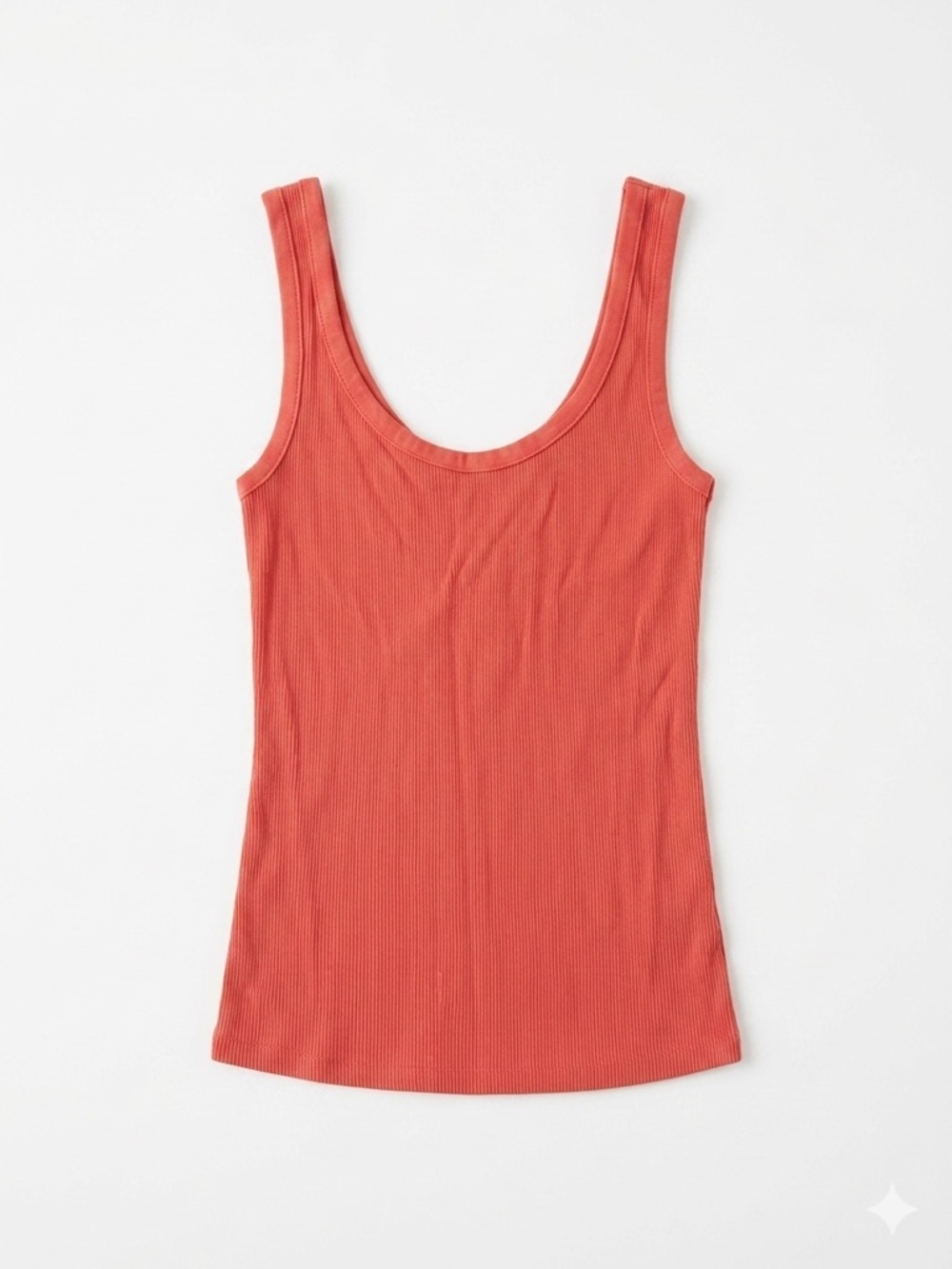 Aerie Ribbed Scoop Neck Tank Top Coral Pink - Size XS - AS IS